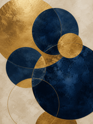 Golden Orbit Wall Art