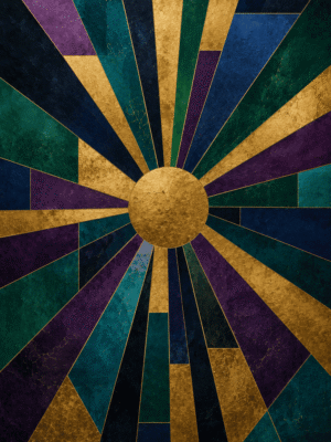 Jewel Tone Sunburst Wall Art