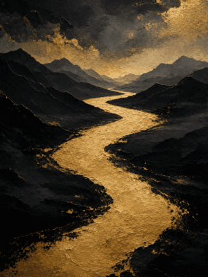 River of Gold Wall Art
