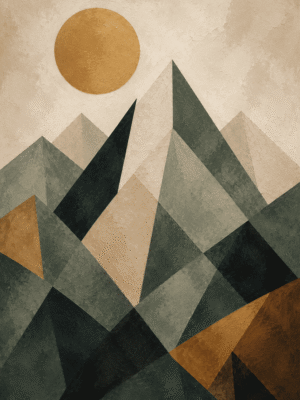 Golden Summit Sun Wall Art