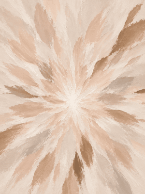 Radiant petal burst wall art print in cream, blush, tan, and gray tones — digital download.