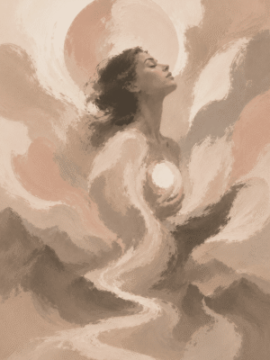Woman and Moon Wall Art