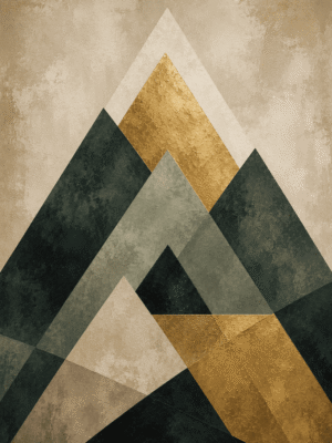 Sacred Peaks in Gold Wall Art