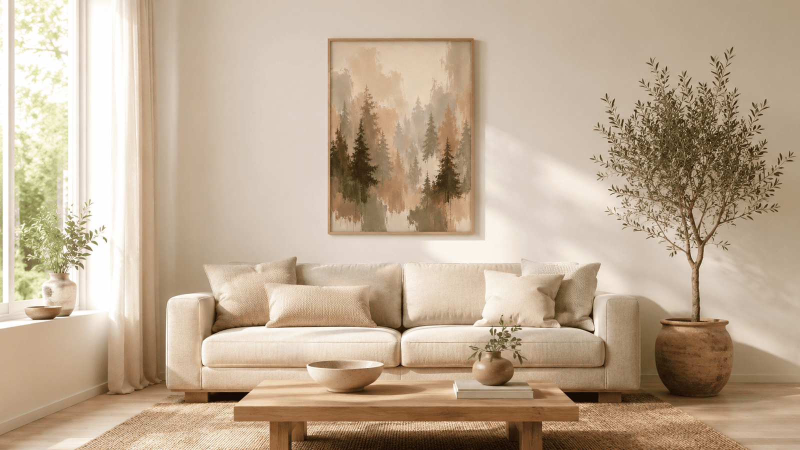 Misty Pine Forest Wall Art - Image 14