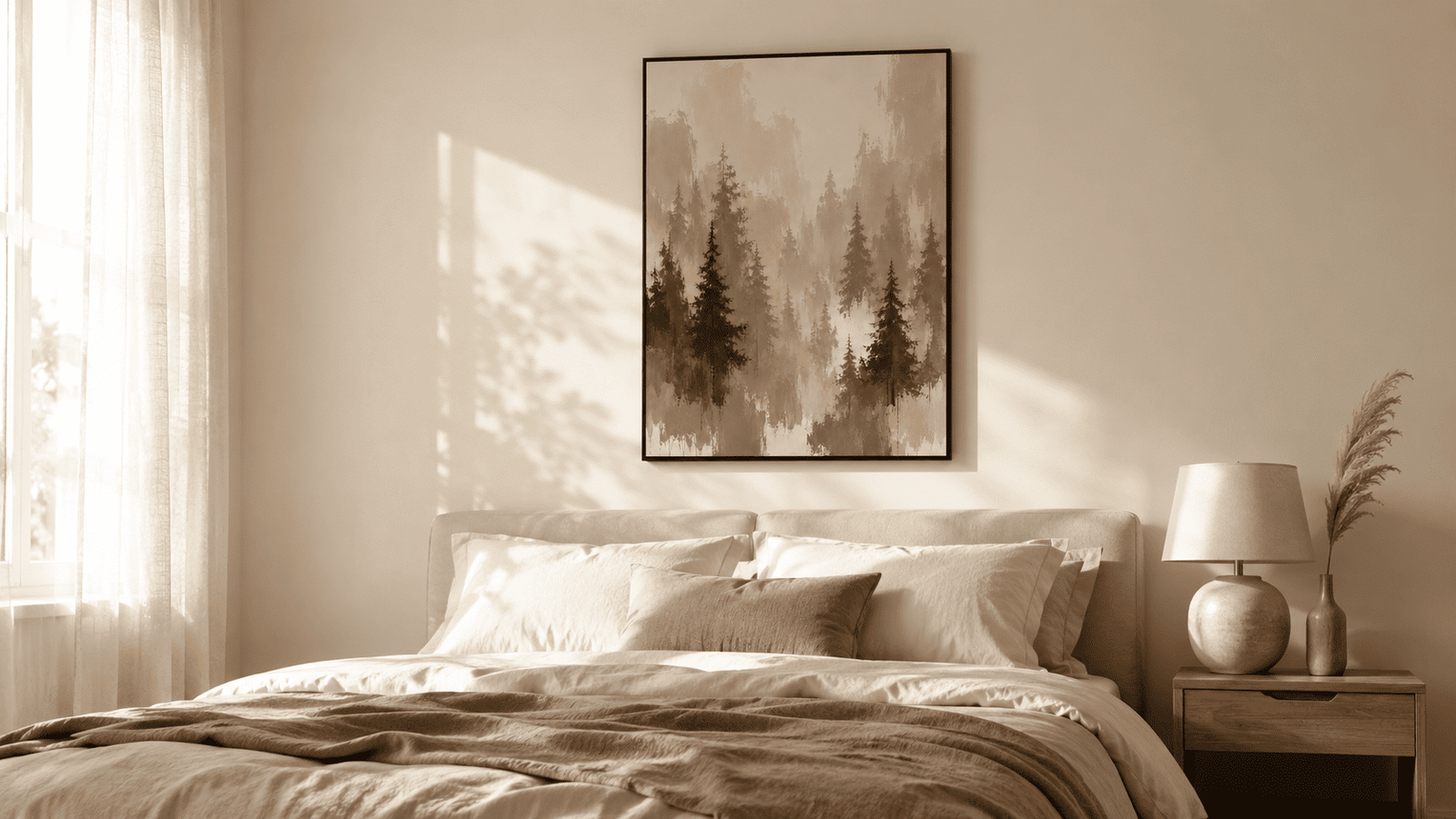 Misty Pine Forest Wall Art - Image 13