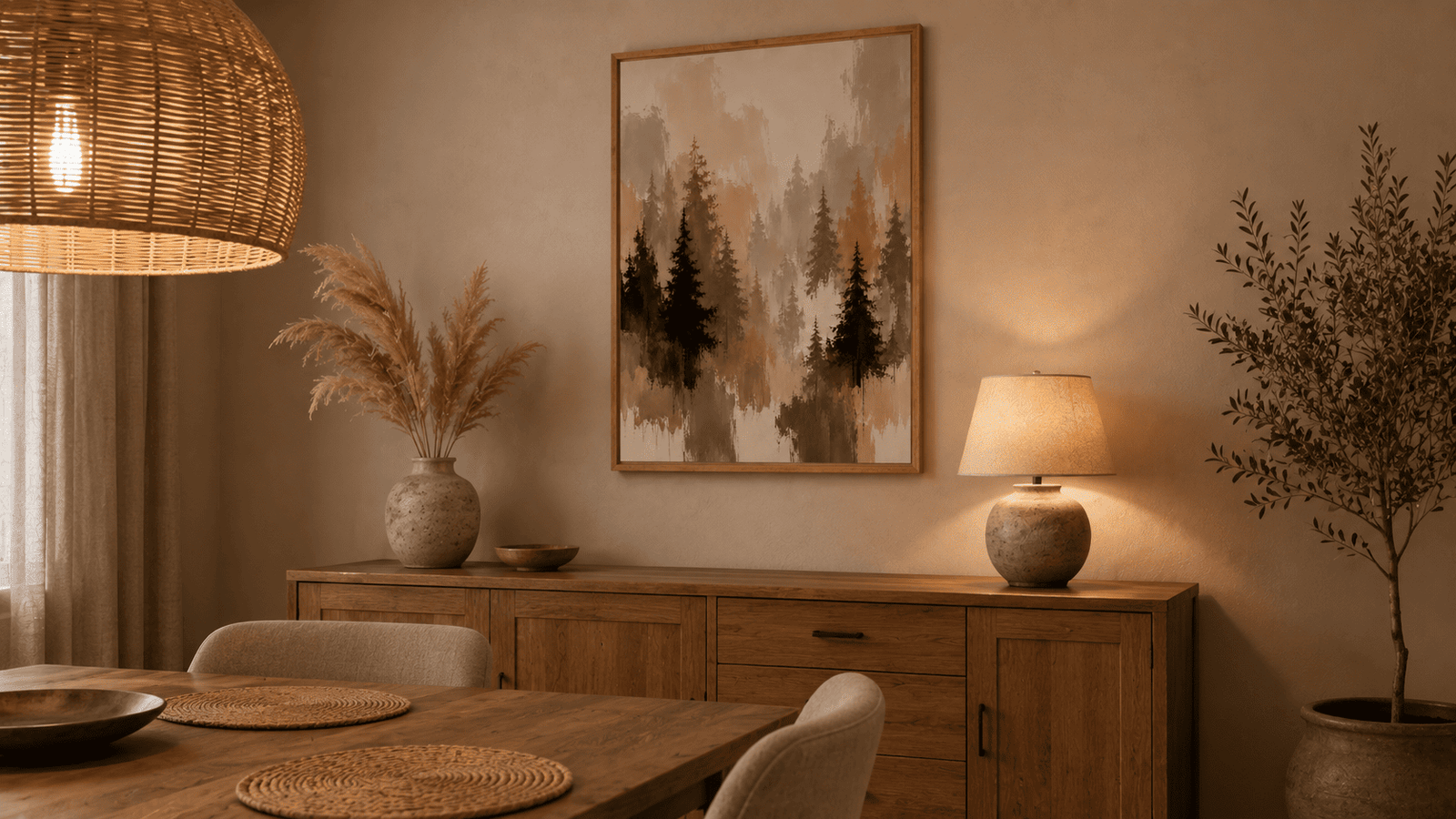 Misty Pine Forest Wall Art - Image 10