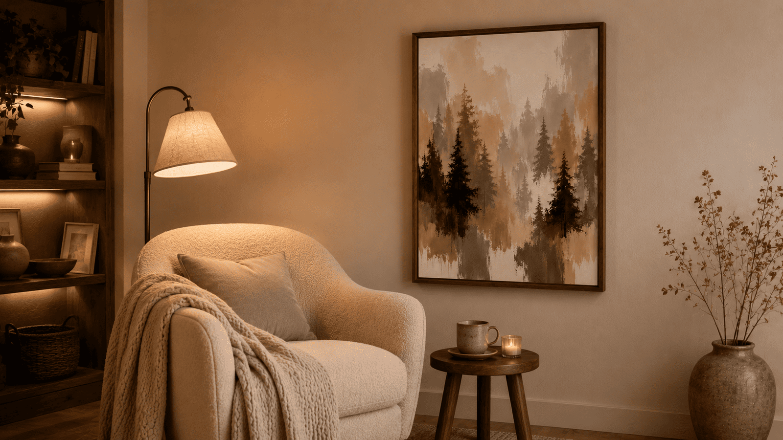 Misty Pine Forest Wall Art - Image 9