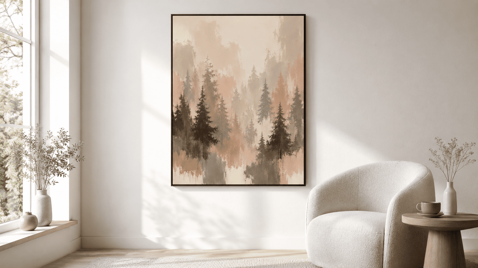 Misty Pine Forest Wall Art - Image 5
