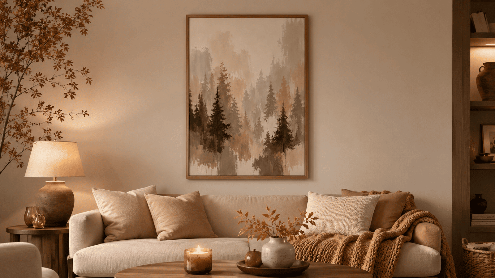 Misty Pine Forest Wall Art - Image 4