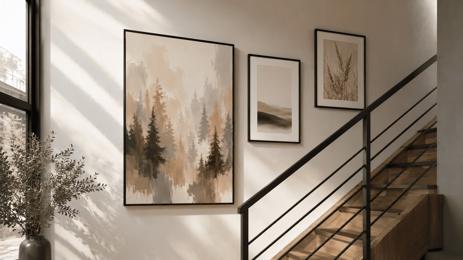 Misty Pine Forest Wall Art - Image 3