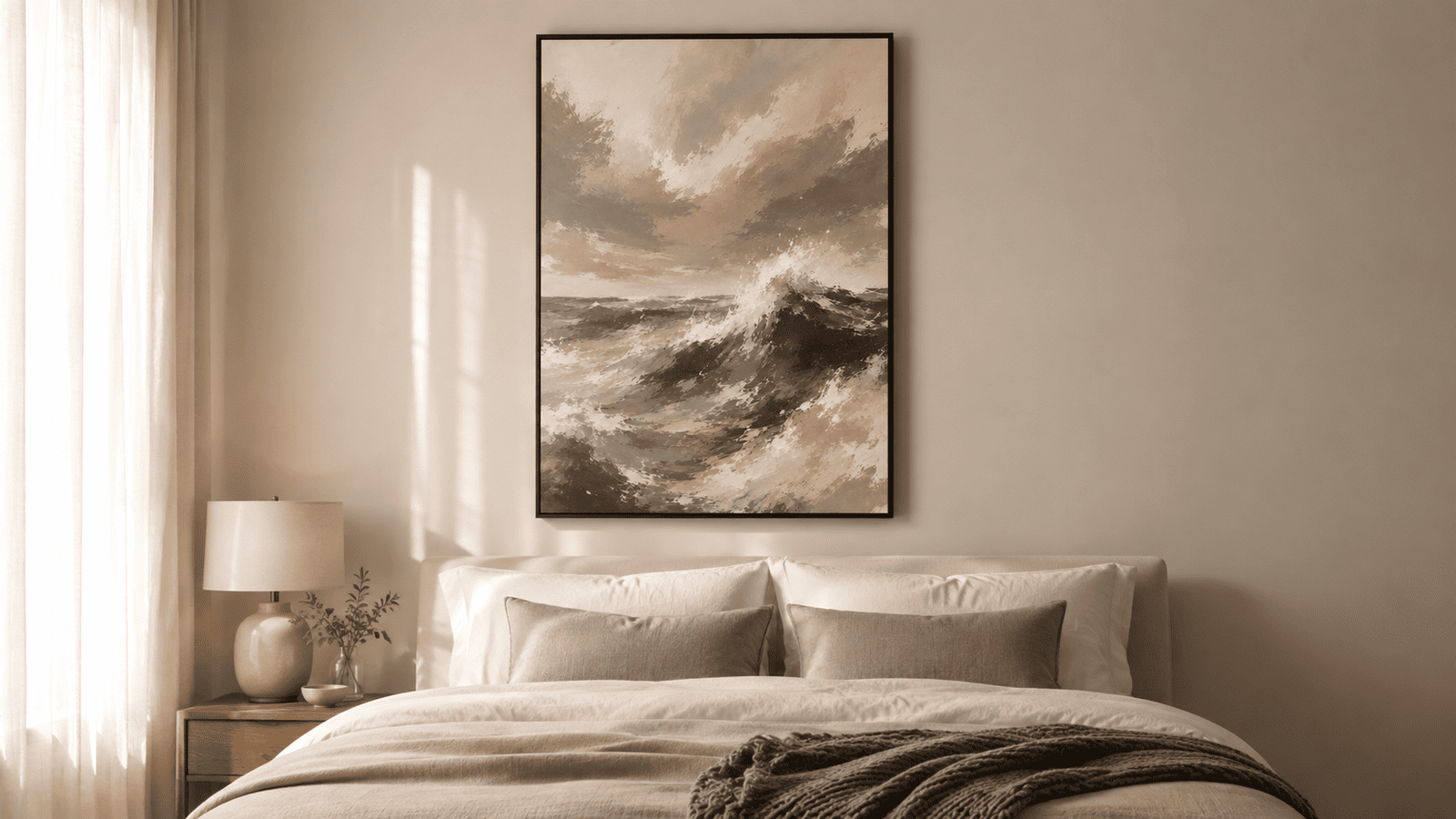 Moody Ocean Wave Wall Art - Image 12