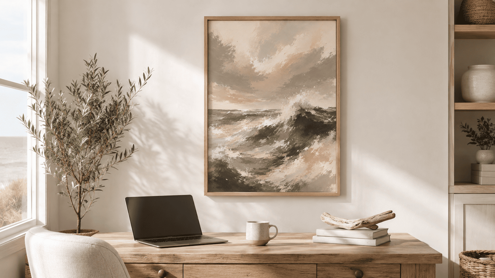 Moody Ocean Wave Wall Art - Image 11