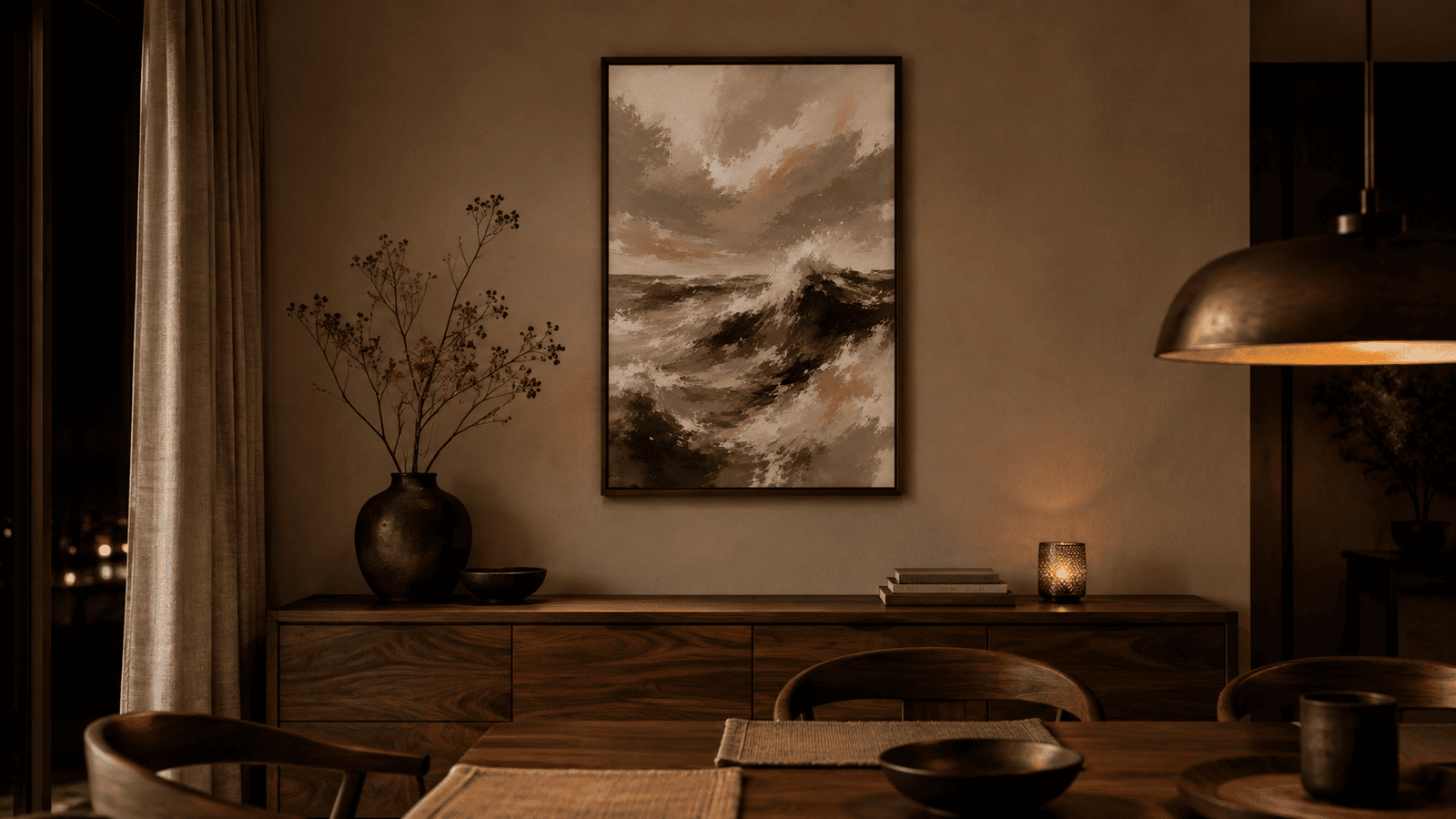 Moody Ocean Wave Wall Art - Image 9