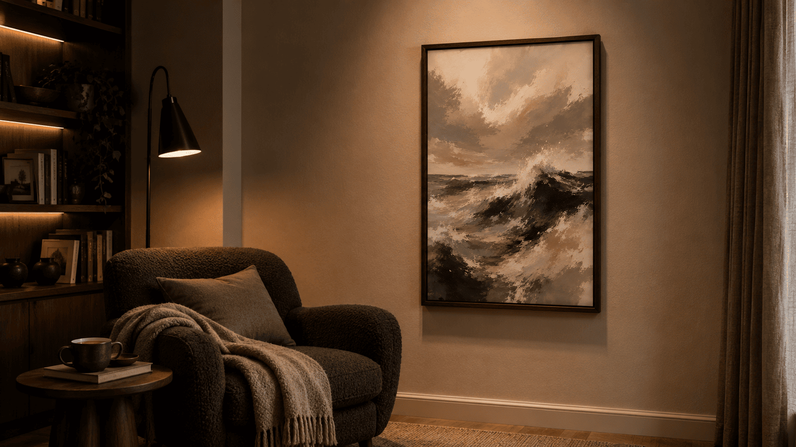 Moody Ocean Wave Wall Art - Image 8