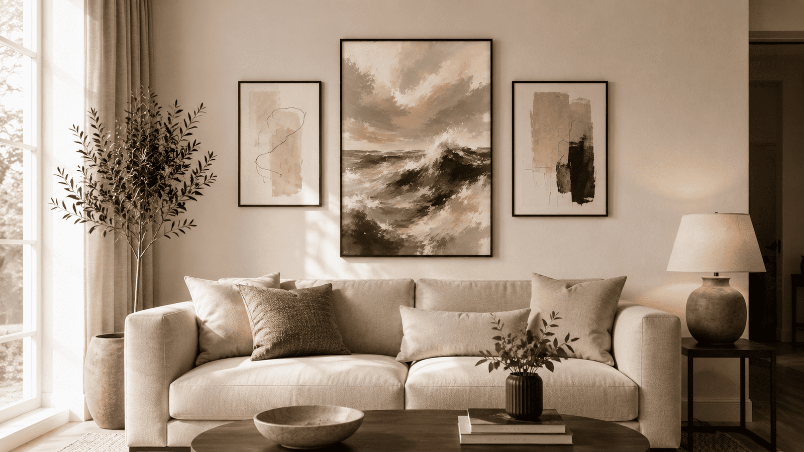Moody Ocean Wave Wall Art - Image 7