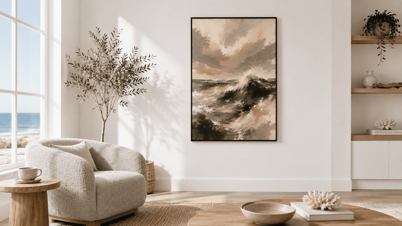 Moody Ocean Wave Wall Art - Image 5