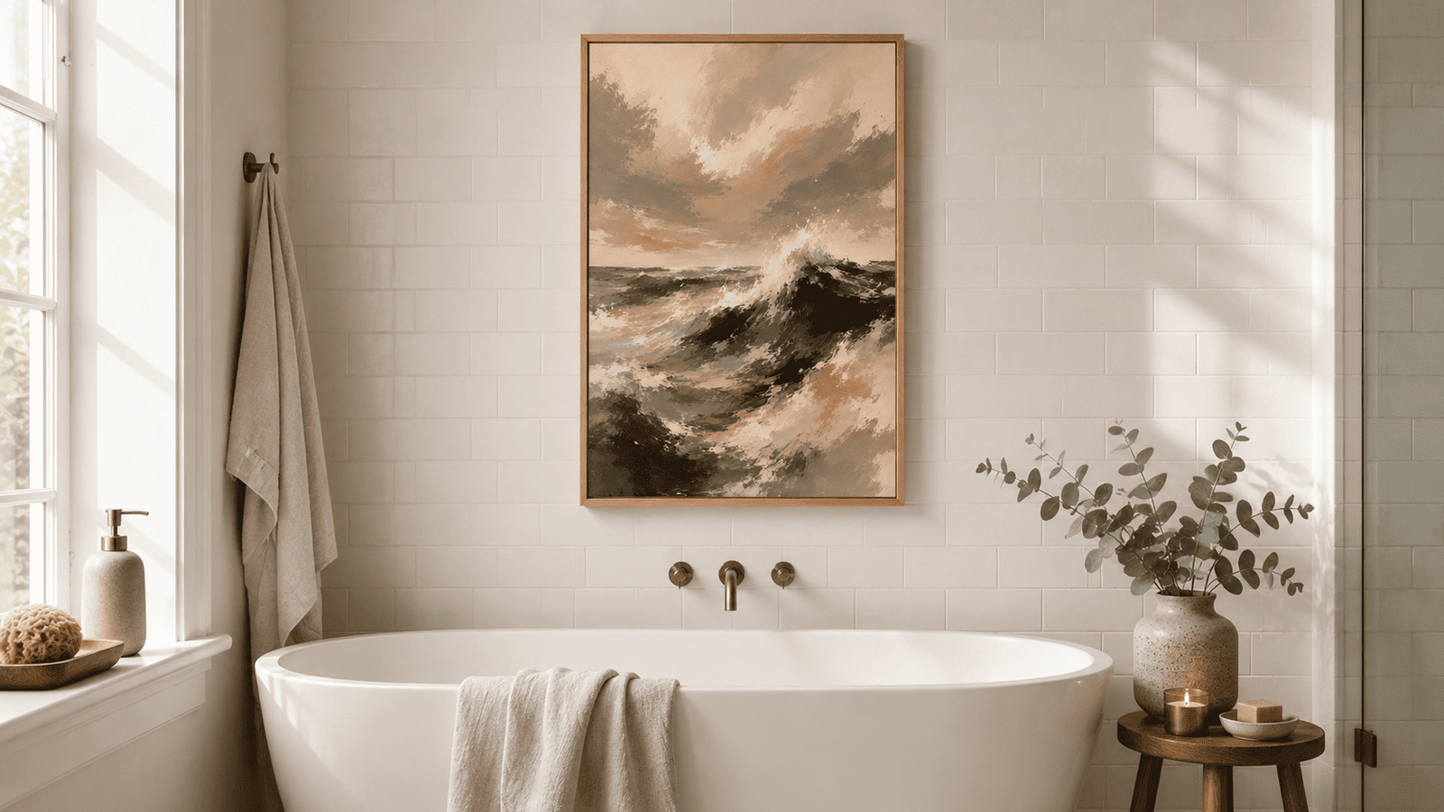 Moody Ocean Wave Wall Art - Image 3