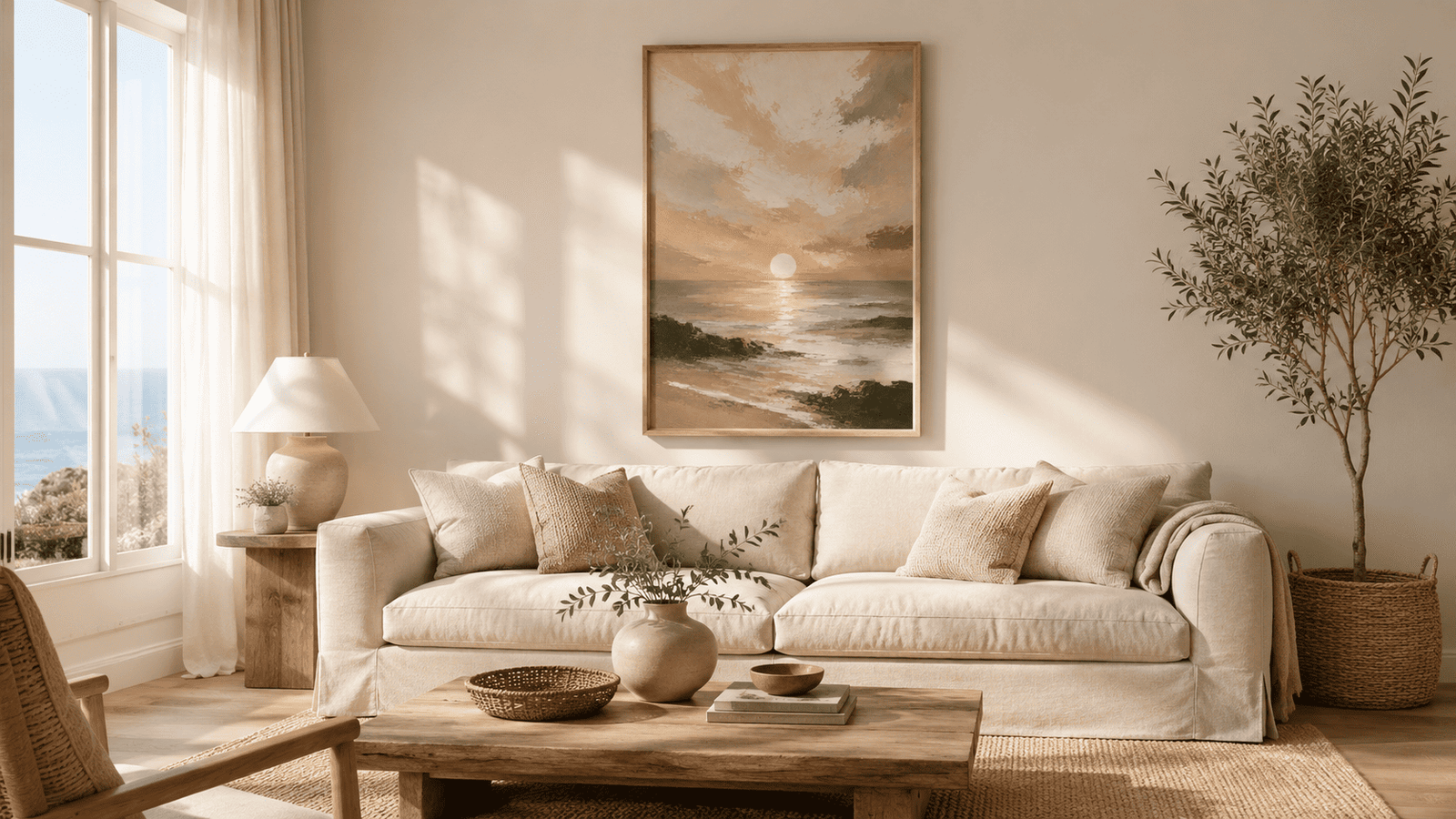 Golden Sunset Seascape Wall Art - Image 14