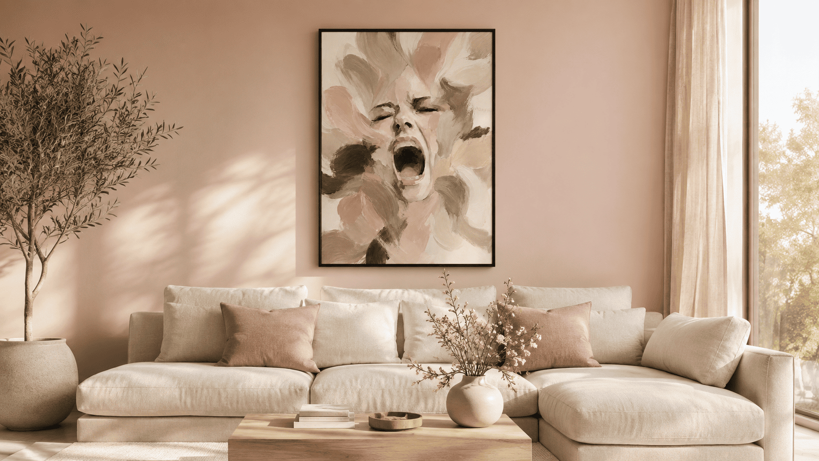 Abstract Scream Portrait Wall Art - Image 3