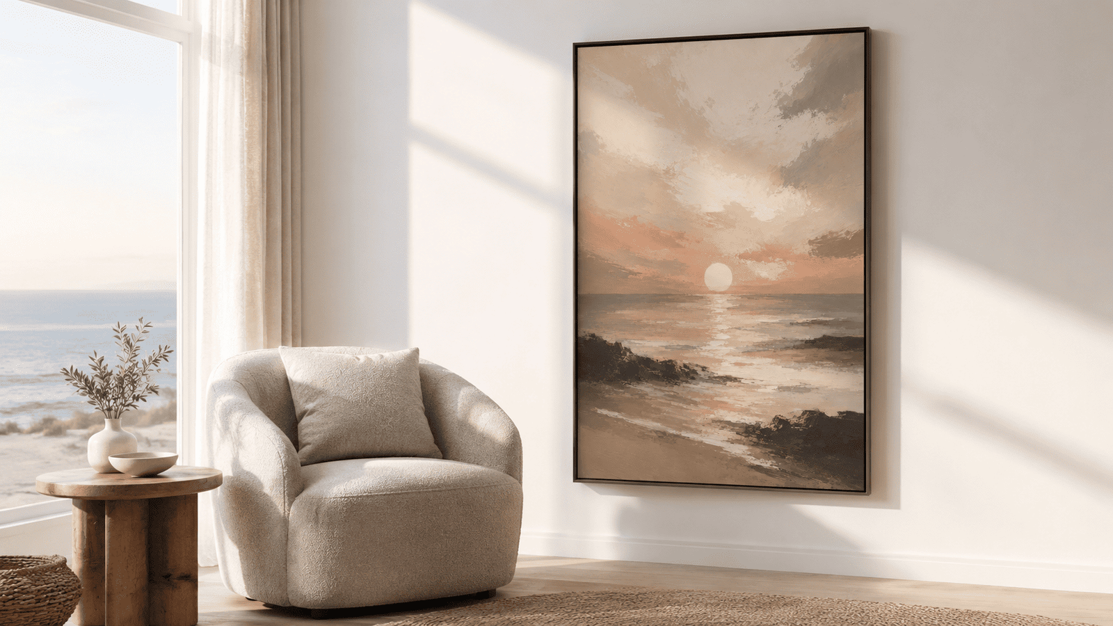 Golden Sunset Seascape Wall Art - Image 13