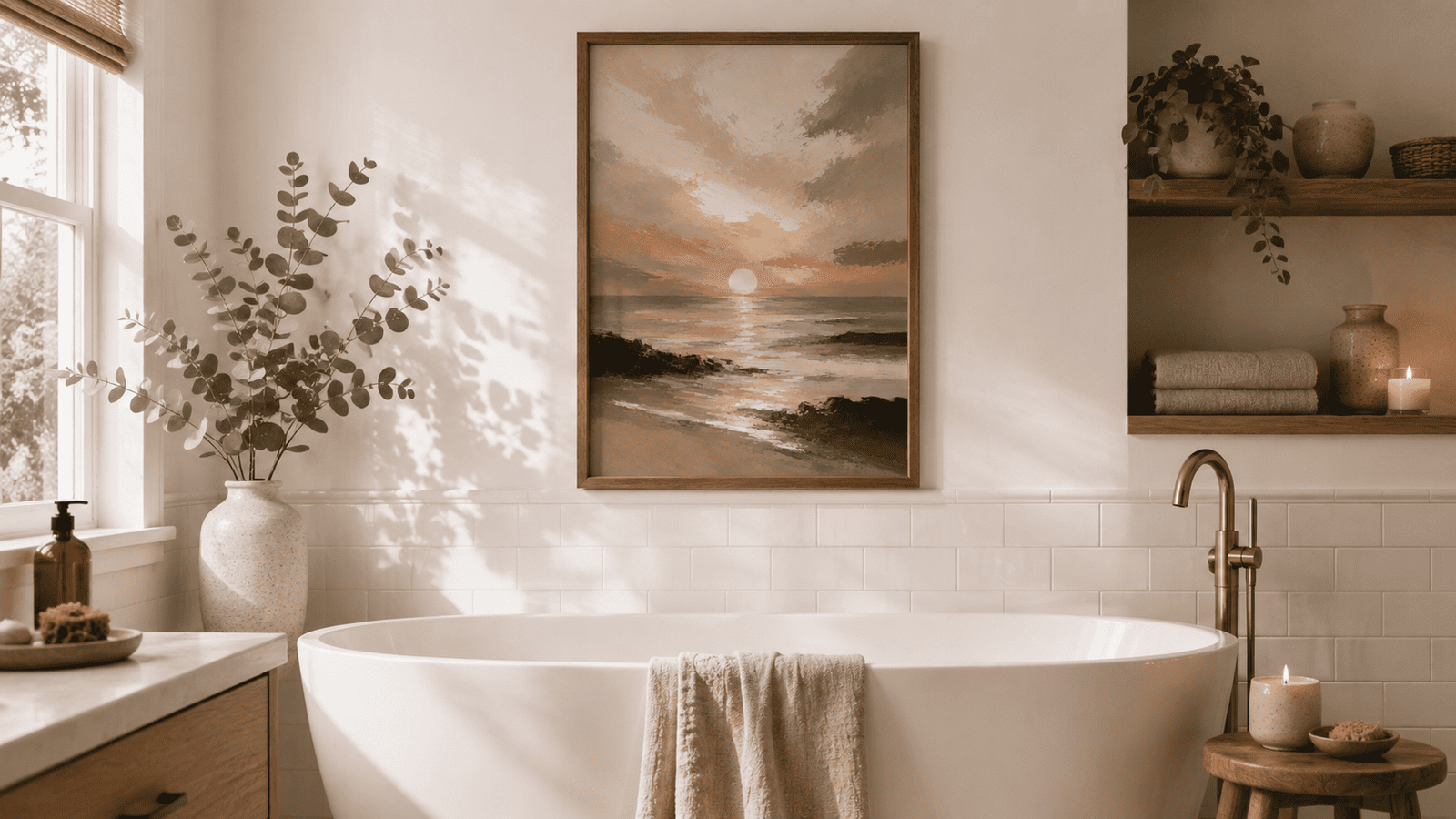 Golden Sunset Seascape Wall Art - Image 11