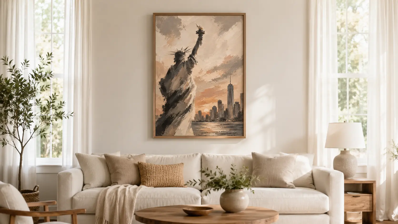 Statue of Liberty Sunset Wall Art - Image 2
