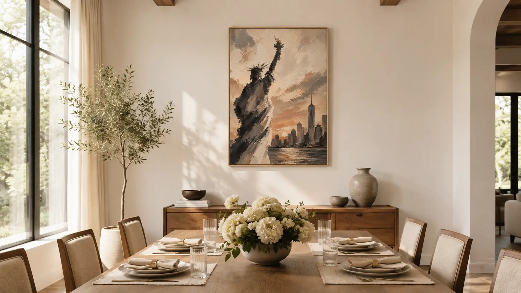 Statue of Liberty Sunset Wall Art - Image 5