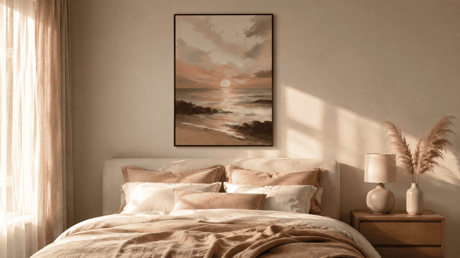 Golden Sunset Seascape Wall Art - Image 9