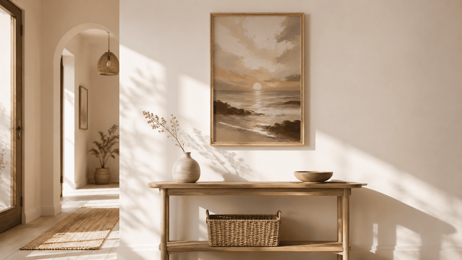 Golden Sunset Seascape Wall Art - Image 7