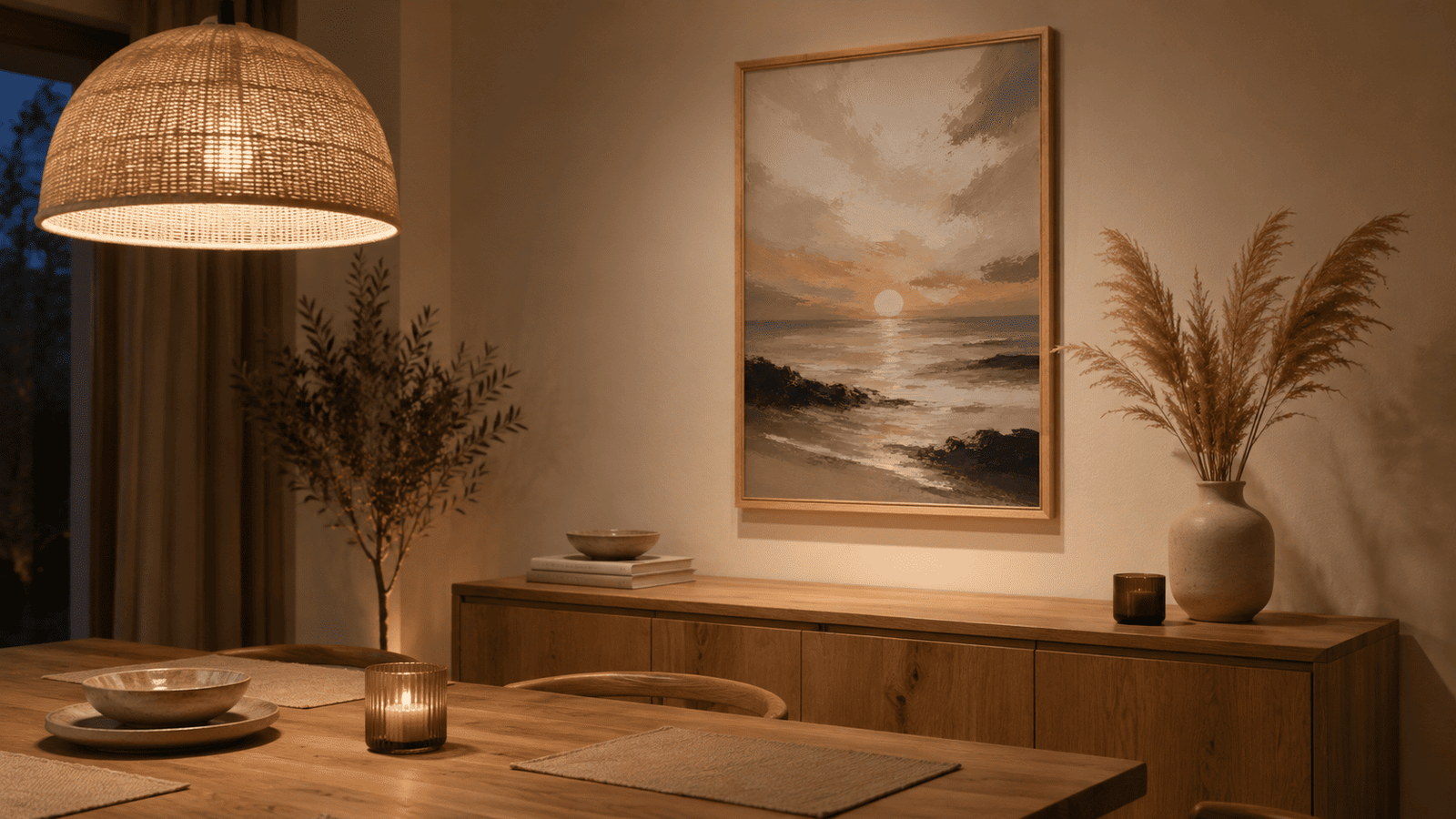 Golden Sunset Seascape Wall Art - Image 6