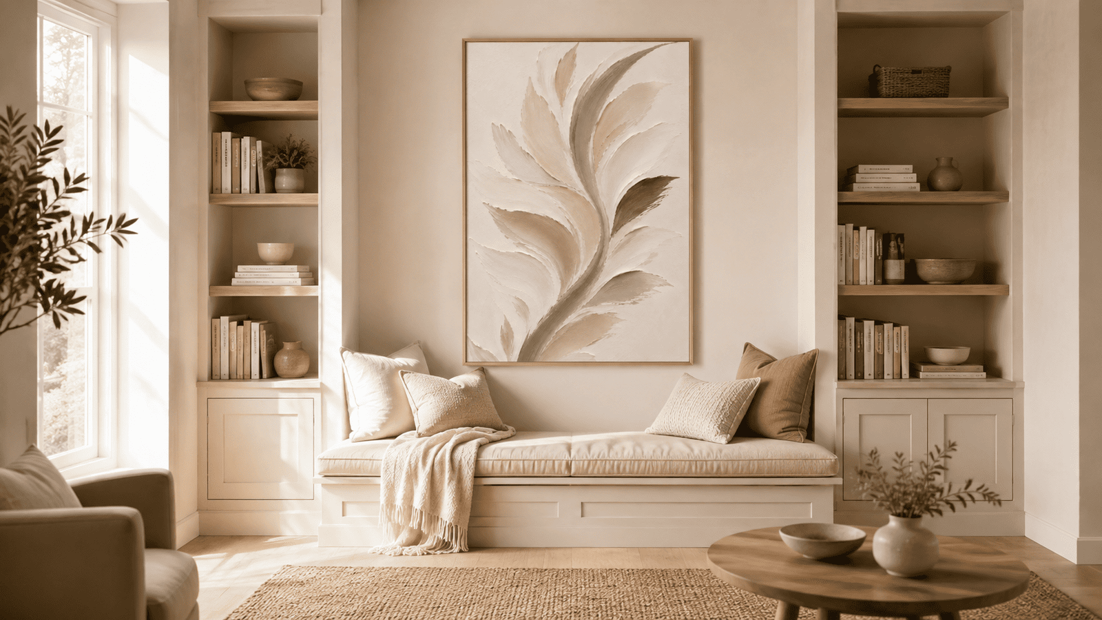Blush Fern Branch Wall Art - Image 3