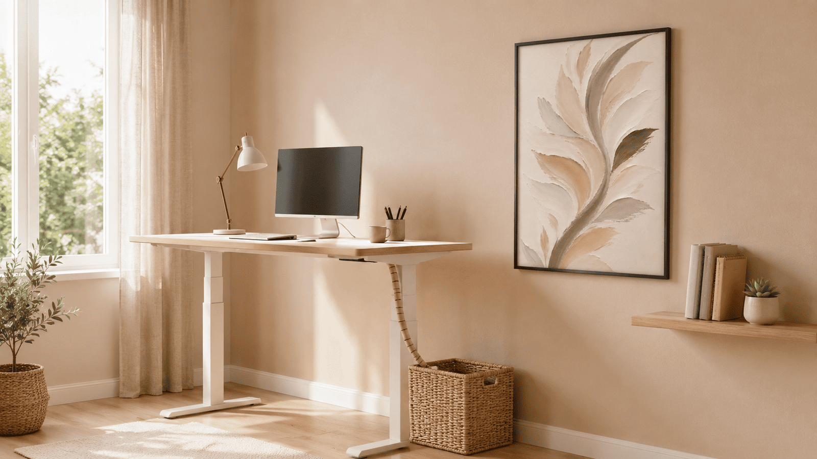 Blush Fern Branch Wall Art - Image 4