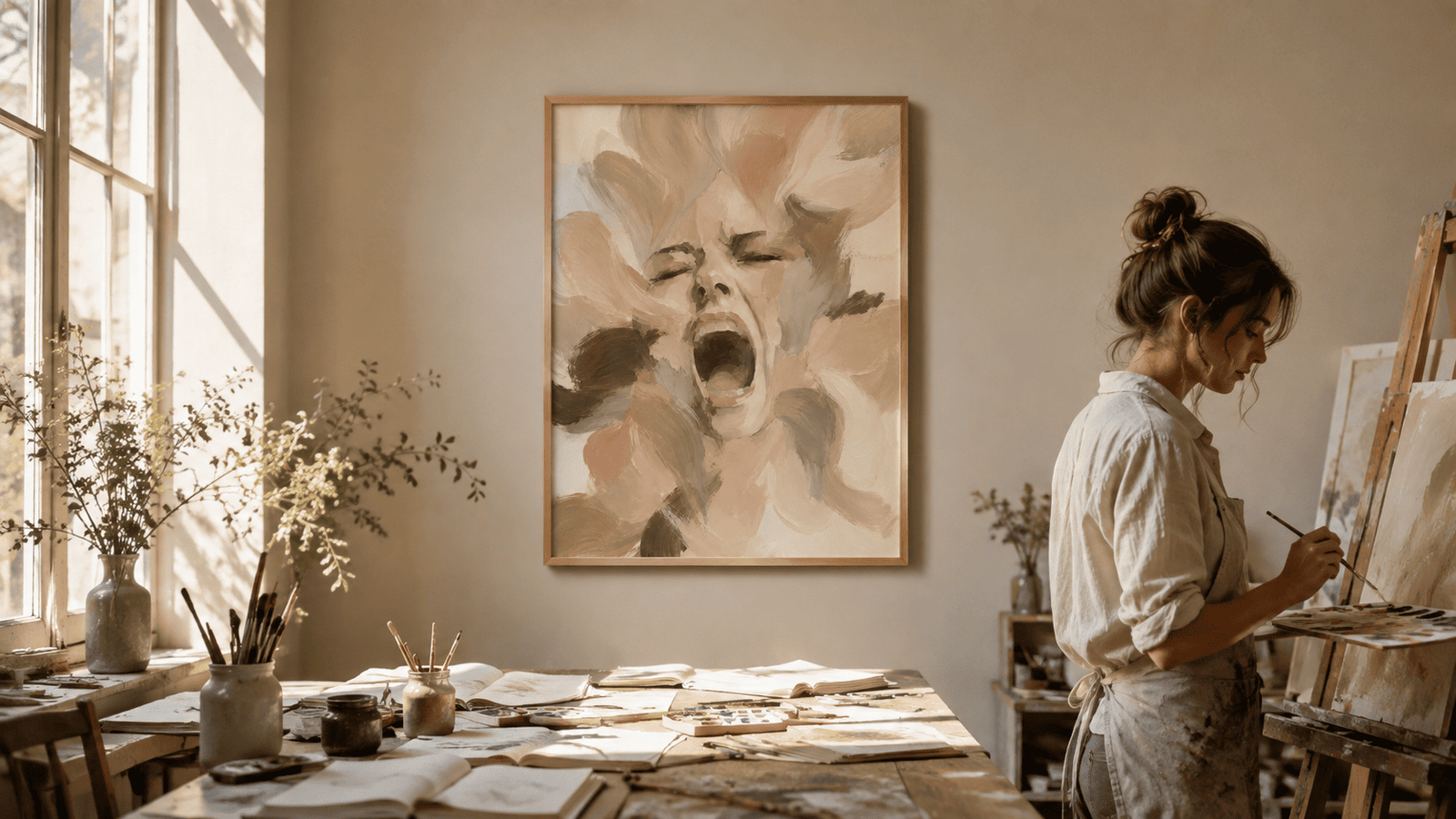 Abstract Scream Portrait Wall Art - Image 4