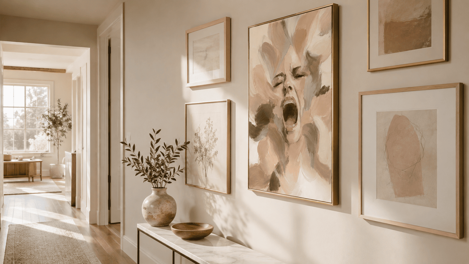 Abstract Scream Portrait Wall Art - Image 5
