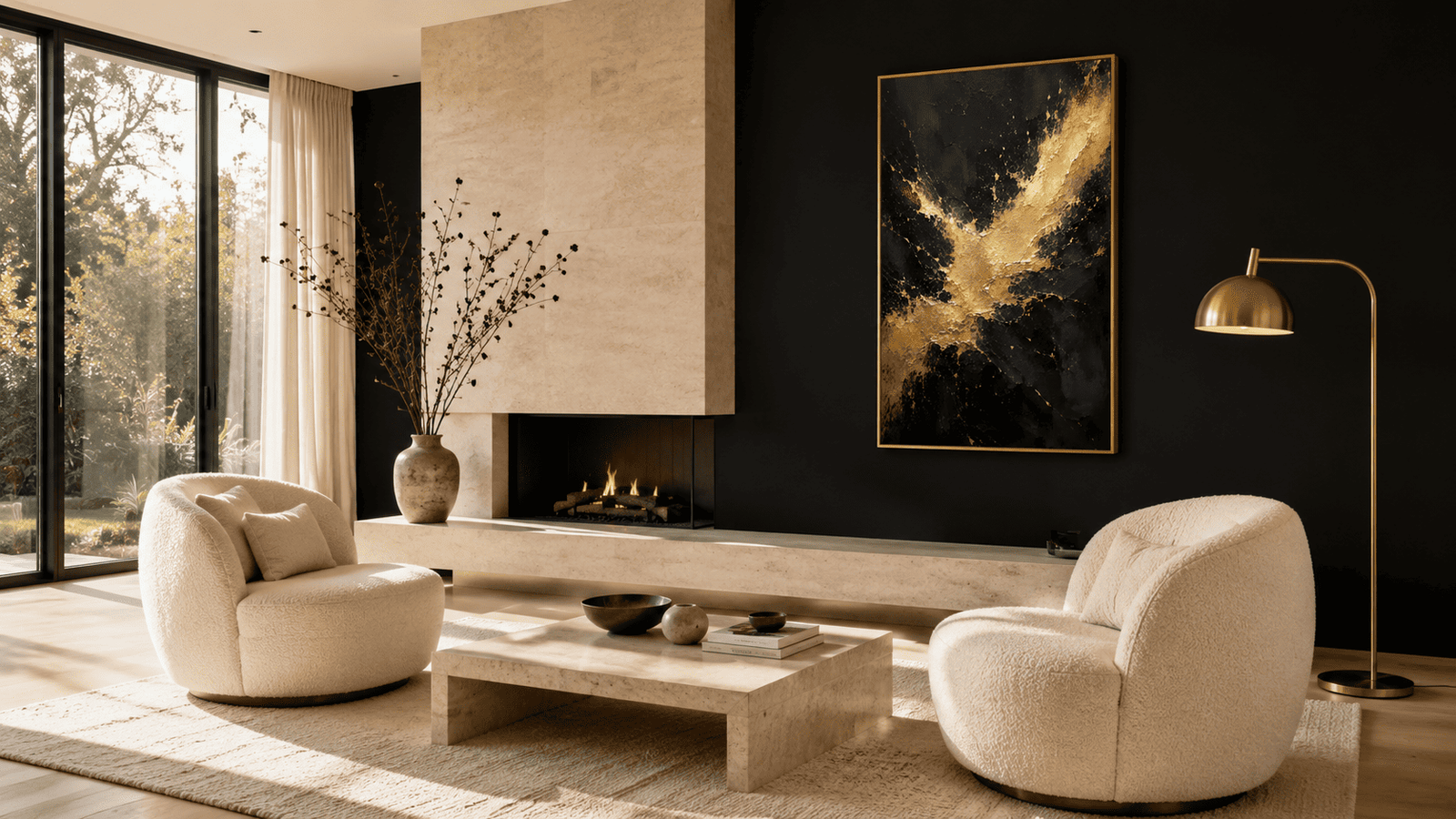 Gold and black abstract splash wall art print — digital download.