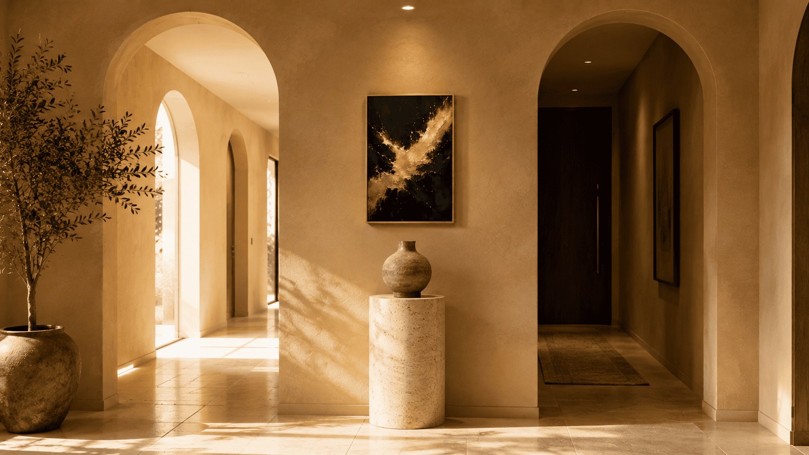 Gold and black abstract splash wall art print — digital download.