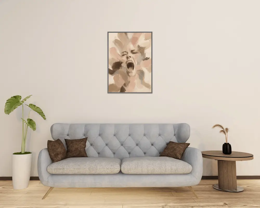 Abstract Scream Portrait Wall Art - Image 2