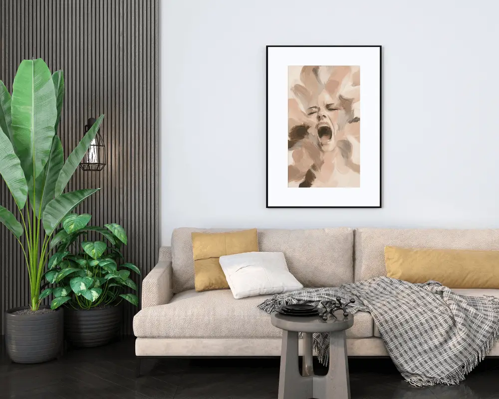 Abstract Scream Portrait Wall Art - Image 3