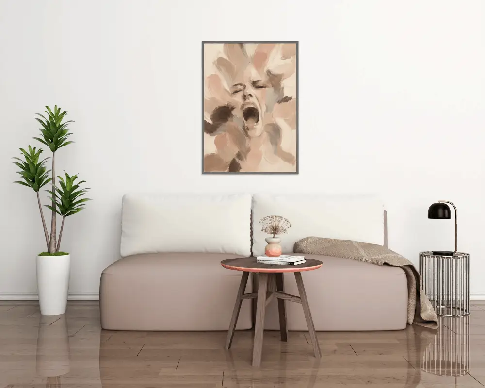 Abstract Scream Portrait Wall Art - Image 5