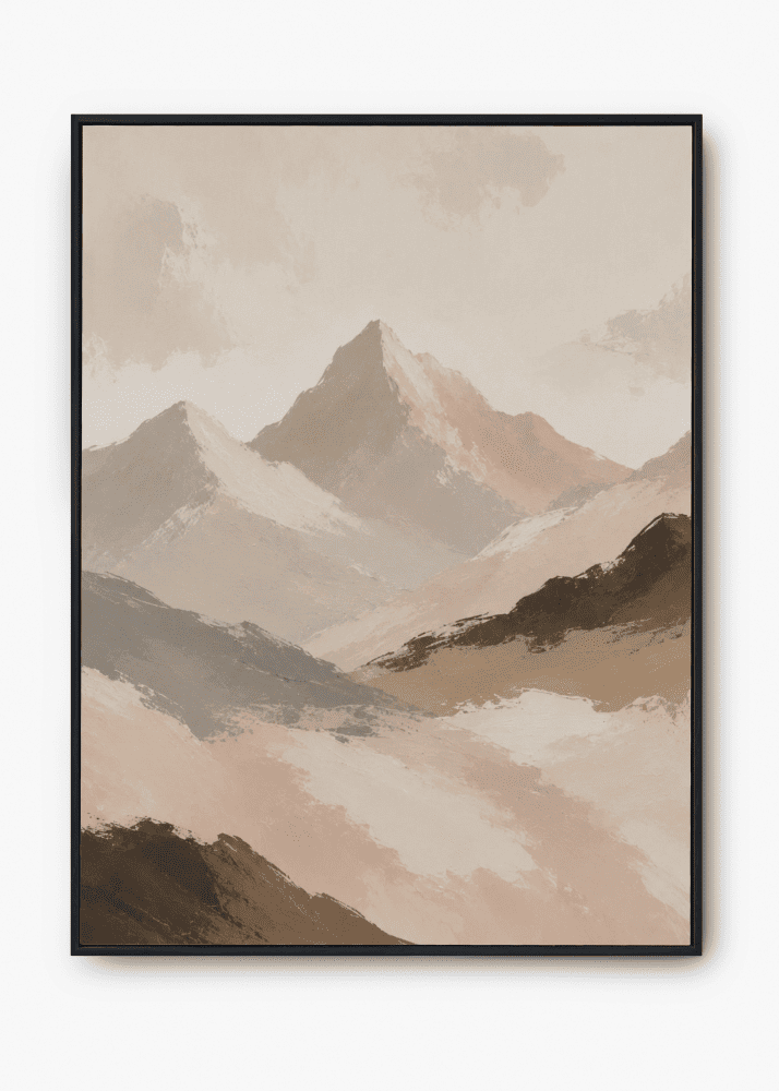 Abstract Blush Mountain Wall Art - Image 2