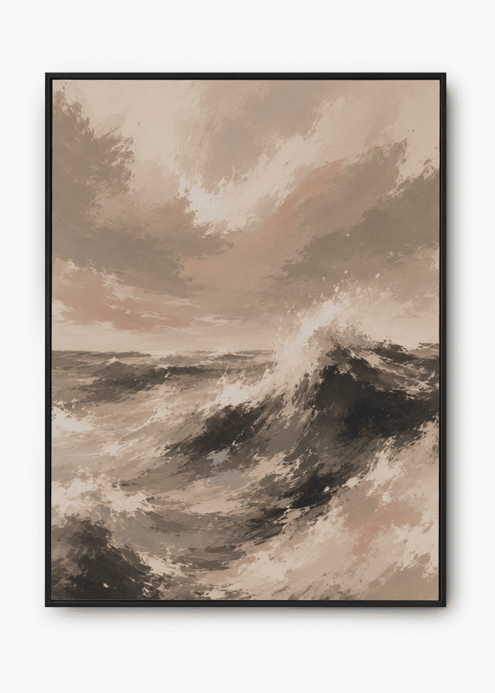 Moody Ocean Wave Wall Art - Image 2
