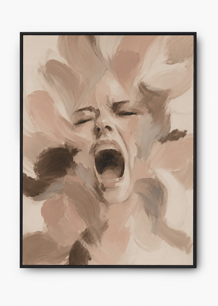 Abstract Scream Portrait Wall Art - Image 2