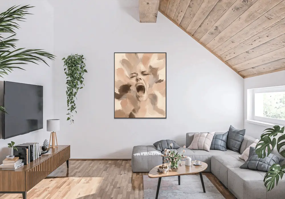 Abstract Scream Portrait Wall Art - Image 13