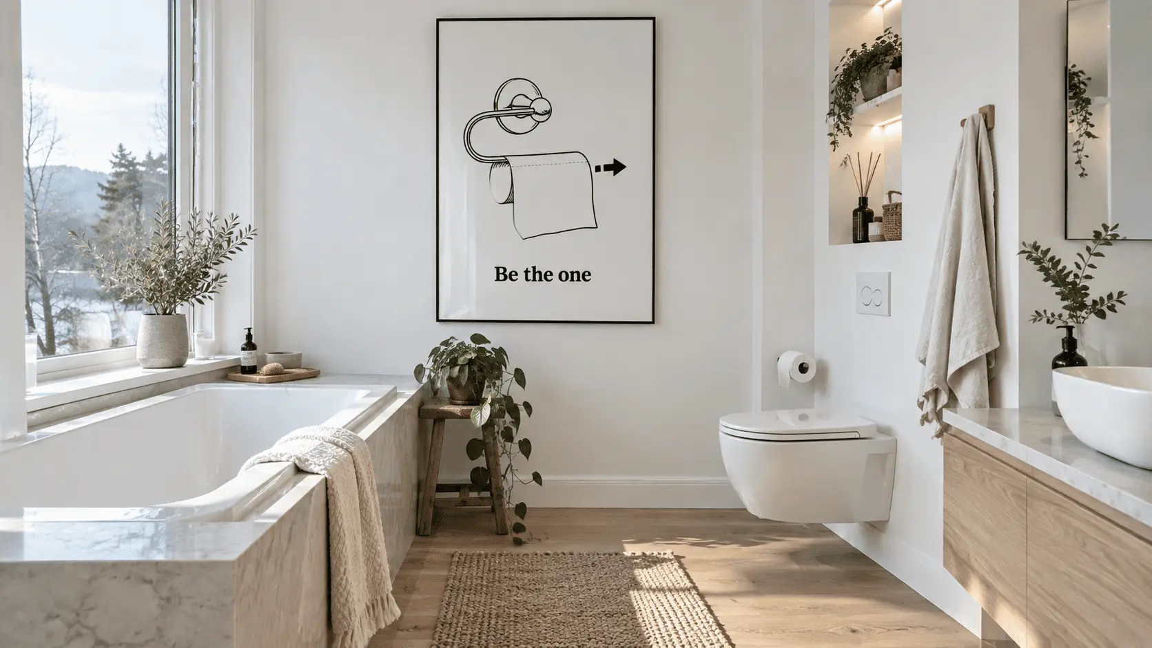 Be The One Toilet Paper Wall Art - Image 2