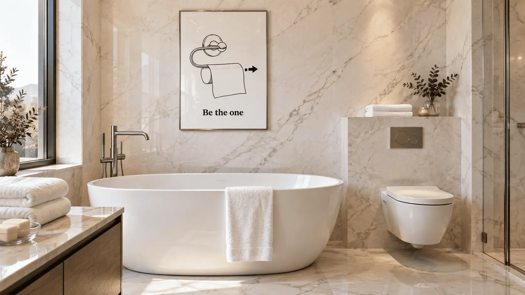 Be The One Toilet Paper Wall Art - Image 3