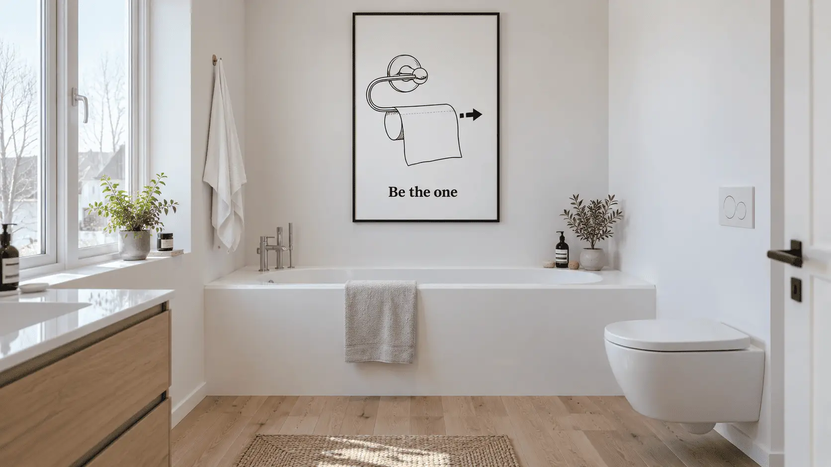 Be The One Toilet Paper Wall Art - Image 4