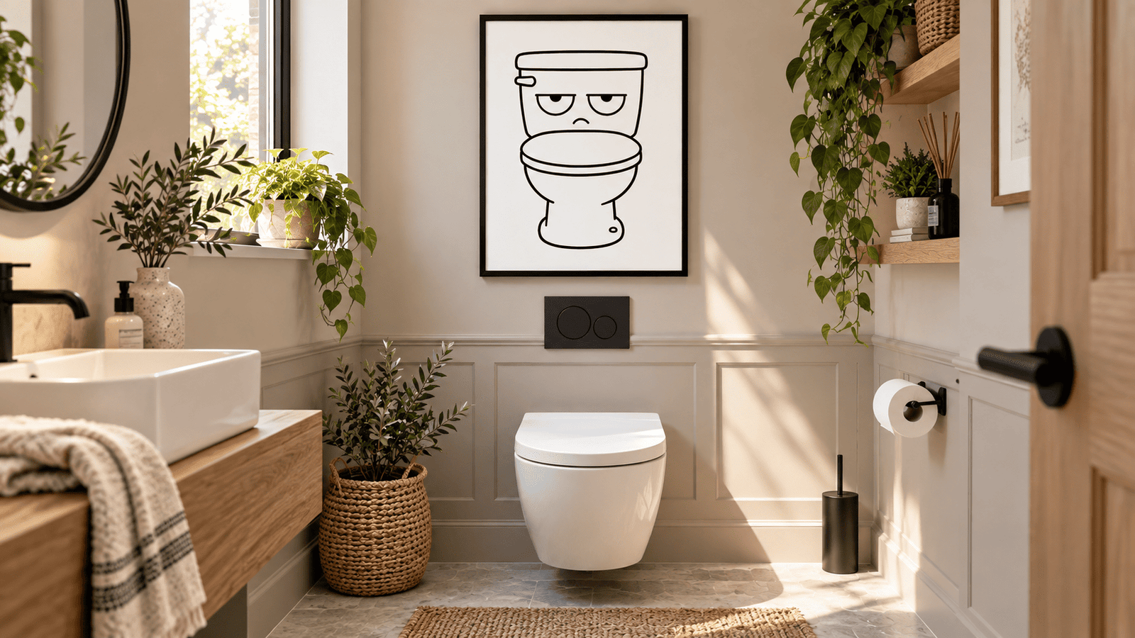 Grumpy Toilet Wall Art - Image 9
