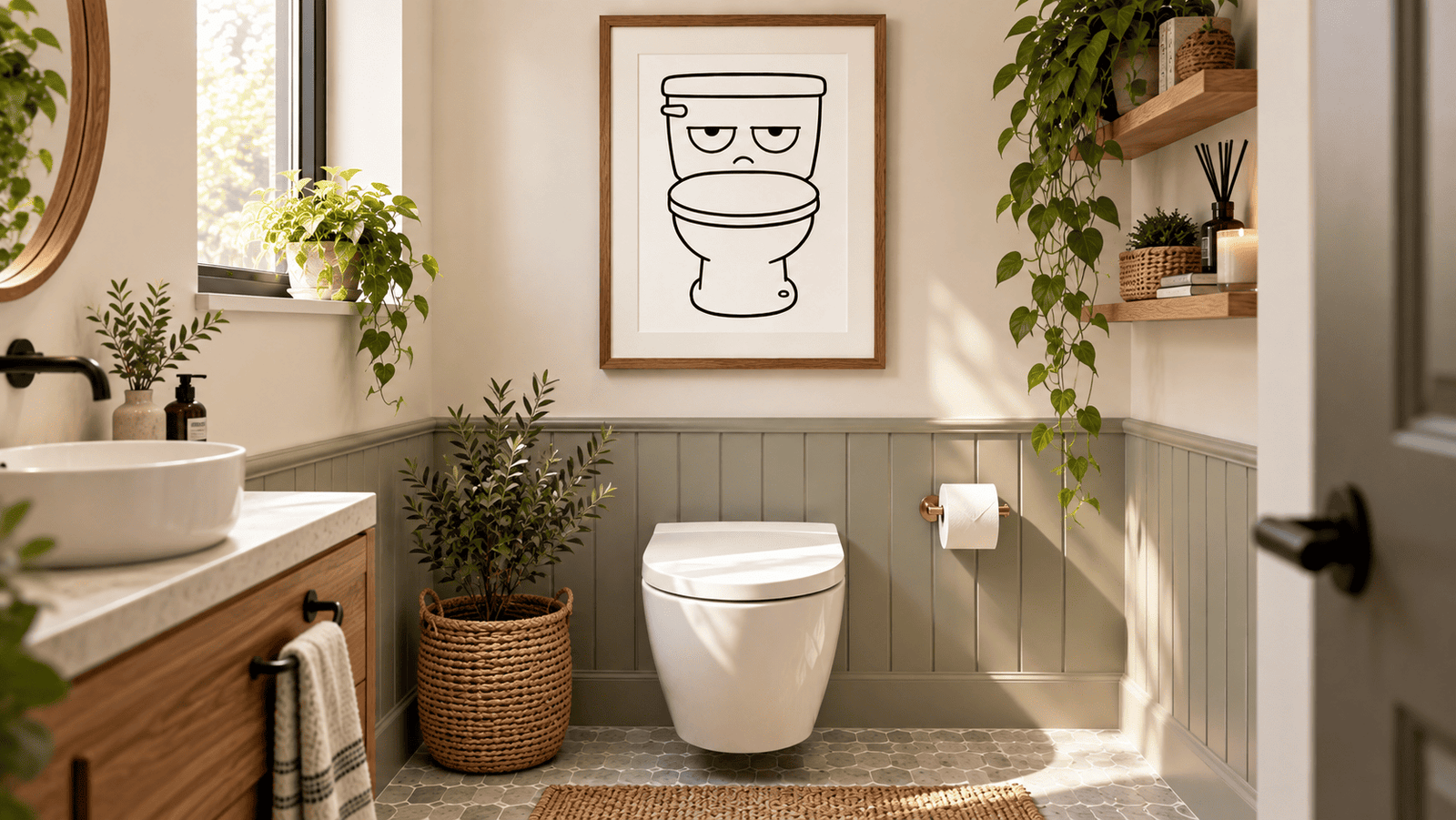 Grumpy Toilet Wall Art - Image 8