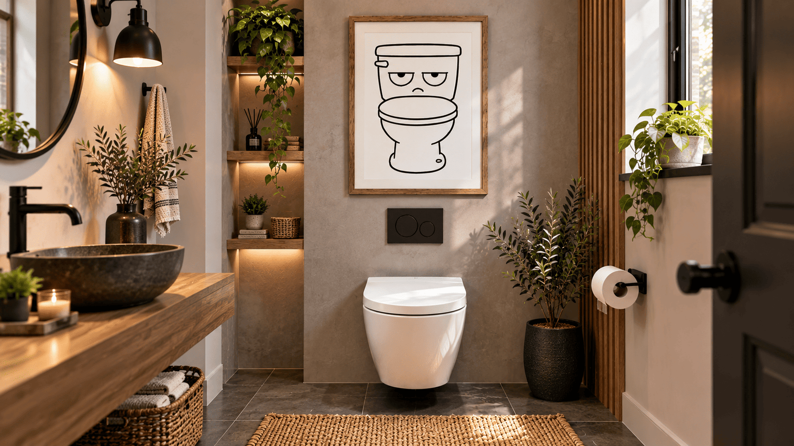 Grumpy Toilet Wall Art - Image 5
