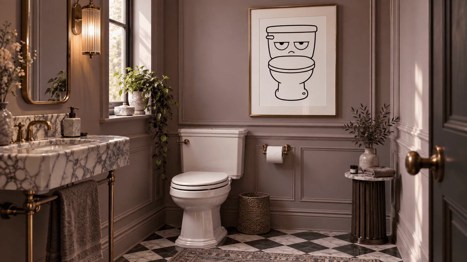 Grumpy Toilet Wall Art - Image 2